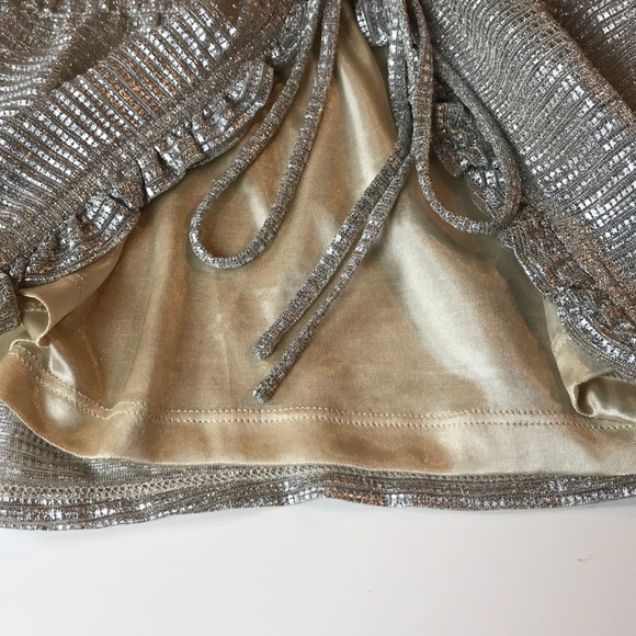 NWT LINE + DOT SPARKLY SILVER & BEIGE SWEATER SZ M - Picture 14 of 16